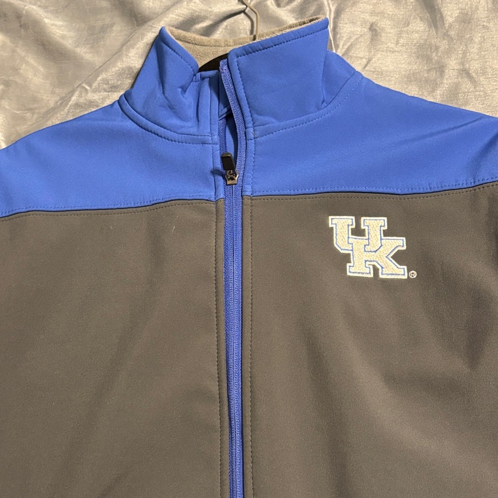 UK Logo Gray Jacket with Blue Accents